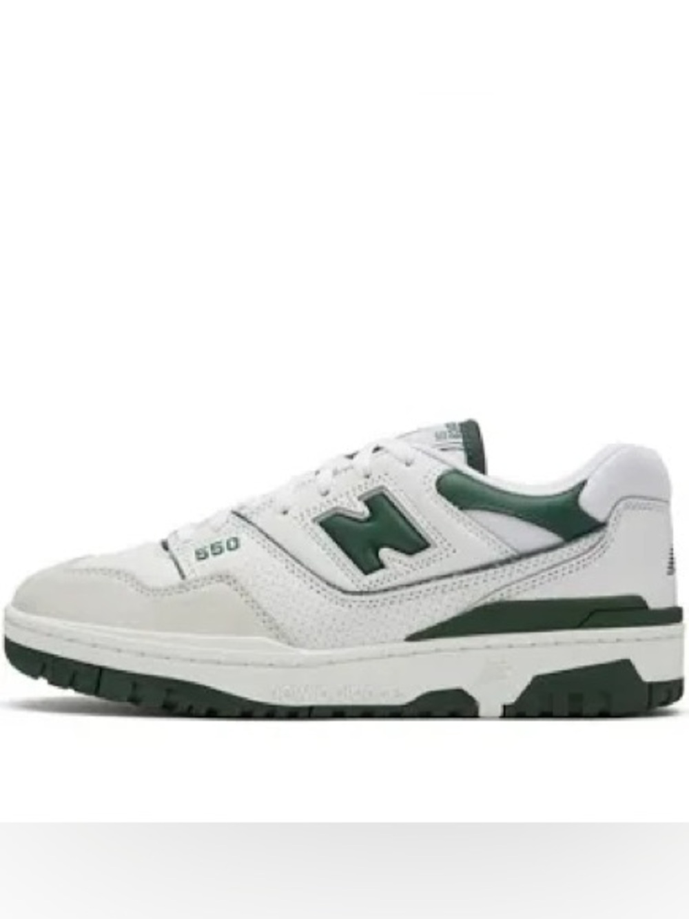 New balance 550 sneakers in white and green